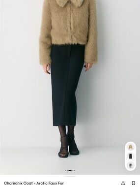Aritzia fur coat short